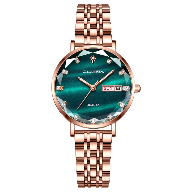 WIFKLSIIPG Ms. Business Steel Belt Watch Calendar Sports Ms. Waterproof Watch