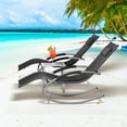 thumbnail image 1 of AKDSteel Patio Chaise Lounge Set Of 3, Outdoor Pool Recliner Chairs With Adjustable Backrests, Armrests, And Side Table For All-Weather Use, 1 of 8