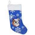 thumbnail image 1 of Carolines Treasures CK3953CS Winter Snowflakes English Bulldog Christmas Stocking, 1 of 2