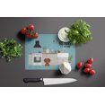 thumbnail image 3 of Carolines Treasures CK7834LCB Red Brown Dachshund Kitchen Scene Glass Cutting Board - Large, 3 of 3