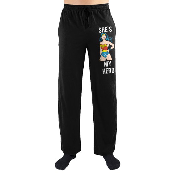 DC Comics Wonder Woman Pantalon de Pyjama de Sommeil « She's My Hero » - Moyen