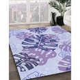 thumbnail image 3 of Ahgly Tapis Rectangulaire Lavable en Machine Intérieur Transitionnel Violet Clair, 6 Pieds x 9 Pieds, 3 of 7