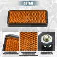 thumbnail image 3 of Unique Bargains Réflecteur Universel 56x26mm pour Moto Scooter Vélo Rayon de Sécurité Réfléchissant avec Vis Orange, 3 of 6