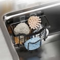 thumbnail image 4 of Sponge For Kitchen Sink Movable Kitchen Sink Caddy With Shape Hook Stainless Steel Hanging Sponge Caddy For Dish Sponge Brush Sink Stopper Organizer, 4 of 6