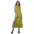 thumbnail image 1 of Moomaya Robe Imprimée Femme Fête Mariage Tenue de Fête Col Licou Robe Maxi en Rayonne, 1 of 4