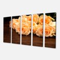 thumbnail image 2 of Roses on Wooden Surface Photo - Floral Canvas Art Print, 2 of 3