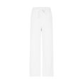 thumbnail image 4 of Summer Clearance! Womens Plus Size Pants,Summer Pants for Womens,Women's Solid Color Cotton Linen Waist Elastic Drawstring With Pocket Pants Long Pants, 4 of 5