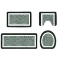 thumbnail image 2 of Bathroom Rugs Sets 4 Piece With Lid Cover Bathroom Shower Rugs With U Shaped Toilet Mat Absorbent Microfiber Plushes Non Slip Bath Rugs Washable Rug, 2 of 7