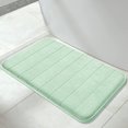 thumbnail image 1 of ORUYROP Memory Foam Bath Mat Large Size, 31.5 x 19.8 Inches,Soft and Comfortable, Super Water Absorption, Non-Slip, Thick, Machine Wash, Easier to Dry for Bathroom Floor Rug, Pale Green, 1 of 7