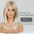 thumbnail image 2 of Long Layered Wigs for Women Middle Part Synthetic Hair Wig with Bangs for Daily Use Perruques A5, 2 of 7