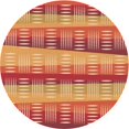 thumbnail image 1 of Ahgly Company Tapis Rond Lavable en Machine Intérieur Transitionnel Orange, 4 Pieds Rond, 1 of 7