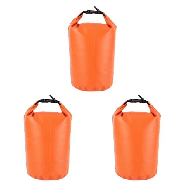 Transemion Waterproof Dry Bag Roll Top Dry Compression Sack for Rafting Boating Hiking Camping 75L orange 8L 3Set