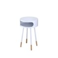 thumbnail image 1 of Table de bout ACME Sonria, blanc et bois naturel, 1 of 2