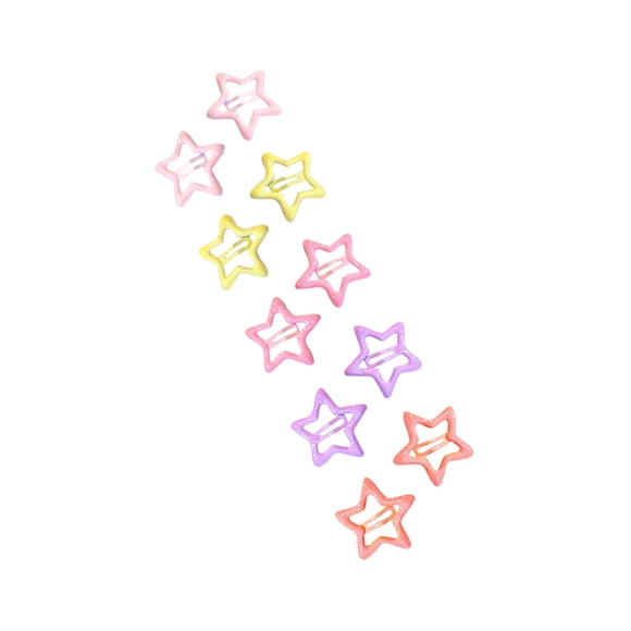 EGNMCR 10 Pcs Metal Snap Hair Clips Star Hair Barrettes Hair Accessories For Women Girls Star hairpin