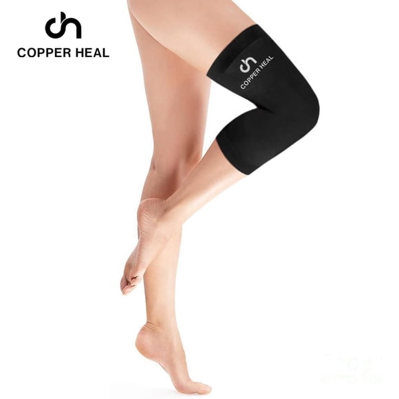 COPPER HEAL Knee Compression Sleeve Recovery Knee Brace GUARANTEED with Highest Copper Infused Content to Support Stiff Sore Muscles and Joints Meniscus Tear & Patella Stabilizer Strap