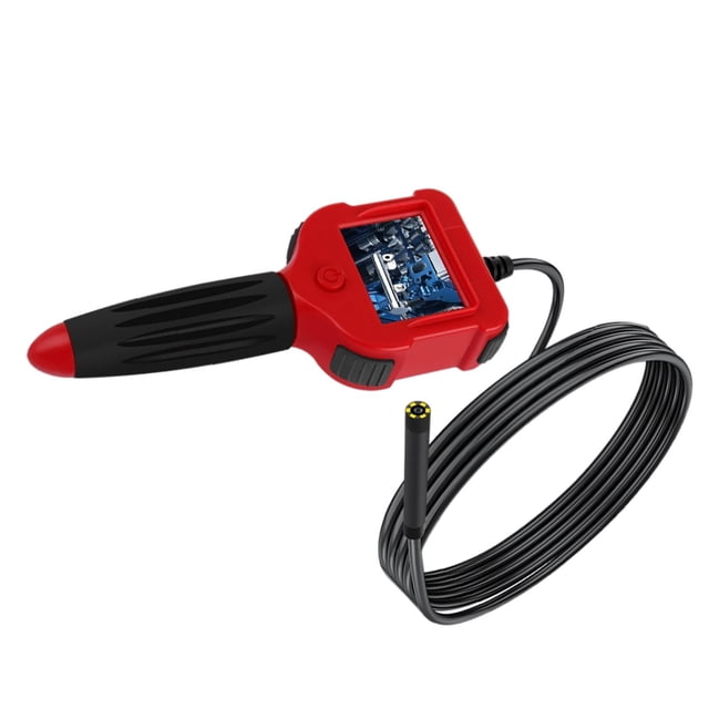 Milaget Industrial Endoscope 2.4 inch Screen 5.5mm 6 LED Lights Handheld 3 M