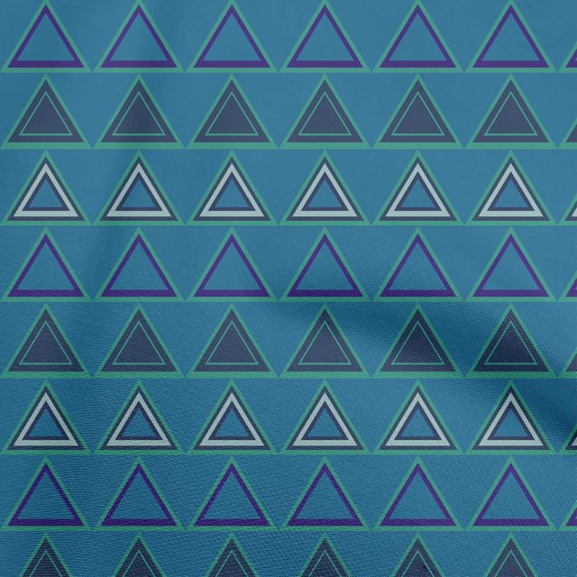 oneOone Georgette Viscose Royal Blue Fabric Geometric Craft Projects Decor Fabric Printed By The Yard 42 Inch Wide