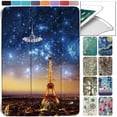 thumbnail image 1 of iPad Pro 10.5 2017 Inch Air 3 [ Air 3rd 2019 ] Generation A2152 A2123 A2153 MUUL2LL/A MUUK2LL/A MUUJ2LL/A MUUT2LL/A Lightweight Adjustable Stand Feature Printed Sleek design Flip Case - Paris Night, 1 of 7