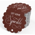 thumbnail image 4 of Inkdotpot Real Silver Foil Let Love Sparkle Wedding Tags Favor Hang Paper Tags 50 Piece, 4 of 6