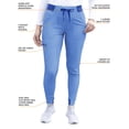 thumbnail image 4 of Adar Pro Women's Sweetheart V-Neck Scrub Set, Heather, Sizes XS-XXXL, 4 of 7
