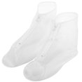 thumbnail image 1 of Raindrops Reusable White Rainproof Shoe Covers with Zipper Closure for Outdoor Use, 1 of 8