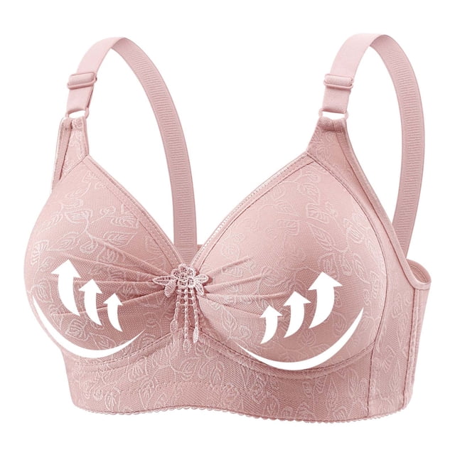 Fartey Plus Size Womens Push Up Bras High Support No Underwire Bra Full Coverage Everyday Bras Comfort Breathable Solid Color Daily Bra