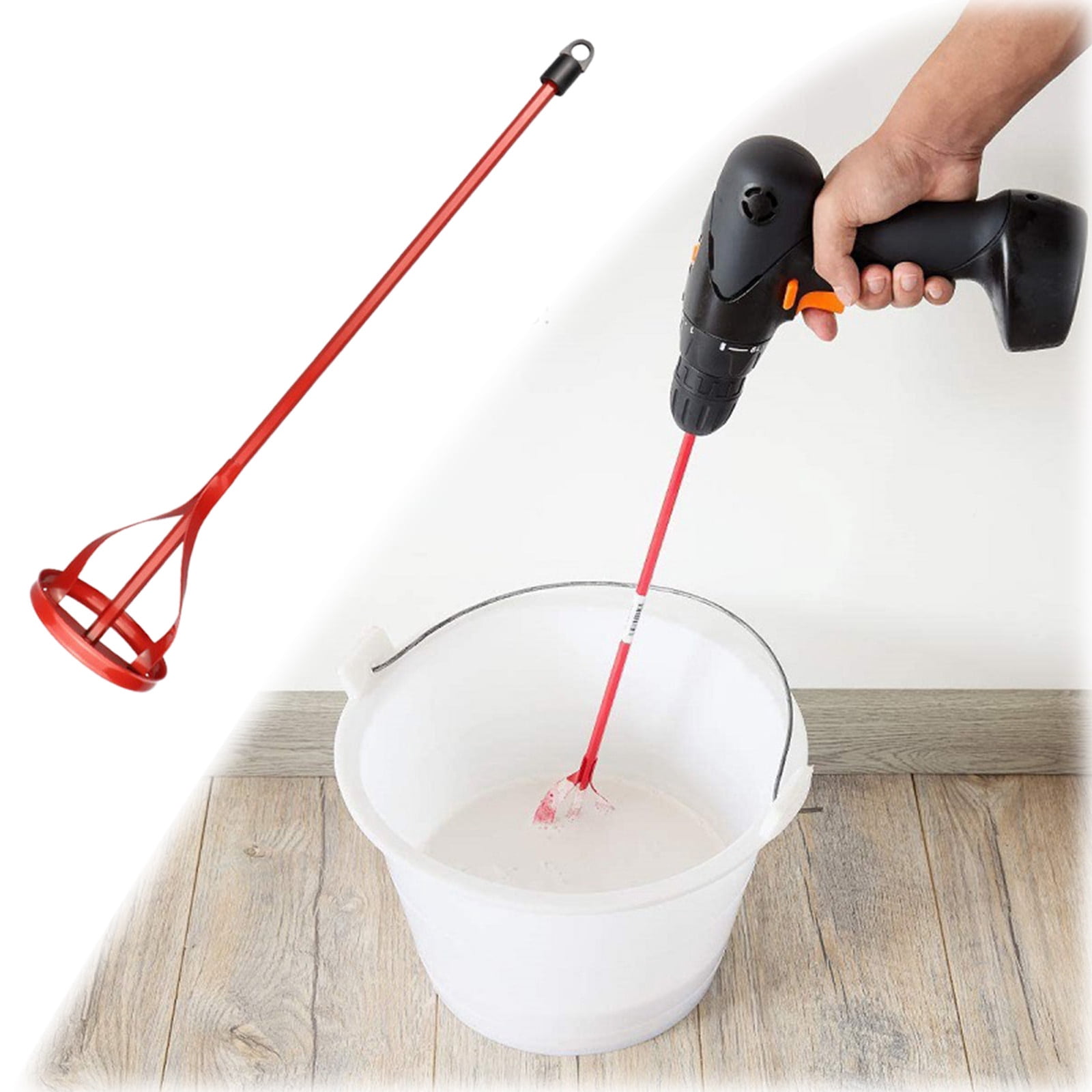 Drill Bit Paint Mixer Tool for Stirring Epoxy Resin Mud and Cement - Power Drill Accessories for 1 to 5 Gallon Buckets - Easy to Clean and Use