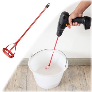 Drill Bit Paint Mixer Tool for Stirring Epoxy Resin Mud and Cement - Power Drill Accessories for 1 to 5 Gallon Buckets - Easy to Clean and Use