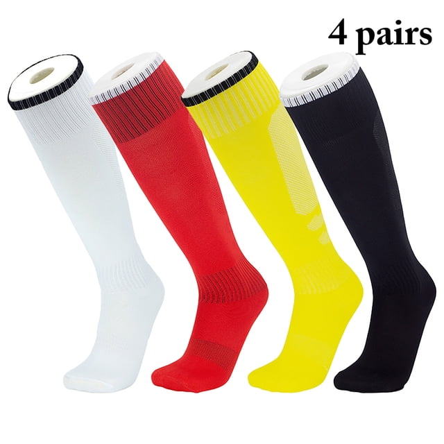 4 Pairs Compression Socks Casual Outdoor Knee High Socks Flight Socks for Men