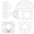 thumbnail image 1 of 6 Pcs de Règles de Quilting en Acrylique, Jauges de Gabarit de Patchwork DIY, Kits d'Accessoires de Quilting pour Machine à Coudre, 1 of 9