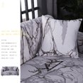 thumbnail image 3 of Soft Elastic Universal Sofa Cover Breathable Wear-resistant Printed Slipcover Protector Single Marble Grey, 3 of 7