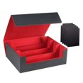 thumbnail image 2 of Esquirla Card Deck Box Holds 1800 Cards Game Card Storage Organizer Sports Cards Case Black Red, 2 of 8