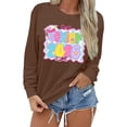 thumbnail image 3 of Zhanying Women Sweatshirt Cotton Solid Color Pullover Raglan Sleeve Tops Oversized Long Sleeve Fall Tops Sweaters 2025 Trendy Clothes, 3 of 6
