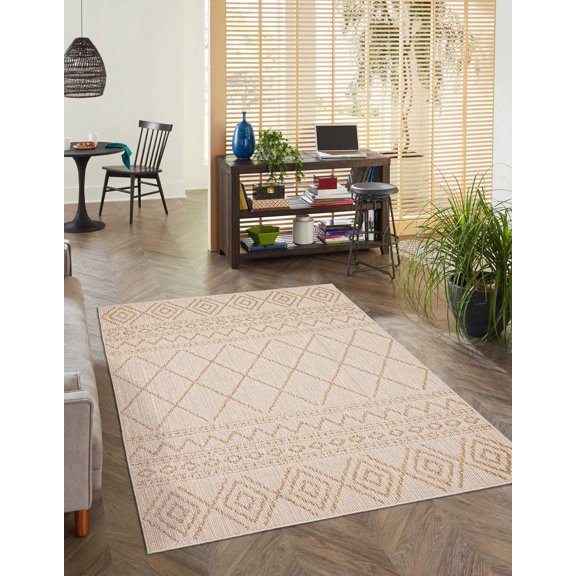 Tapis ECARPET Style Jute pour Chambre à Coucher, Salon, Salle à Manger Collection Nolita