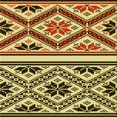 thumbnail image 1 of Ahgly Company Machine Washable Indoor Square Transitional Red Brown Area Rugs, 5' Square, 1 of 7