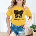thumbnail image 2 of LUOGENLI T-Shirt pour Filles Enfant Filles Mignon Graphique Col Rond Manche Courte Tee Été Décontracté T-Shirt Chandails pour Filles Tendance Été Midi Jaune 11-12 Ans, 2 of 5