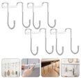 thumbnail image 2 of MIANGASTORE 4 Pcs Crochets de Porte par-Dessus l'Armoire Robustes en Acier Inoxydable pour Armoire Garde-Robe, 2 of 9