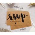 thumbnail image 4 of Inkdotpot 50 Blank RSVP Postcards Rustic Kraft Script Style Print 4"X6" Response Cards,RSVP Reply Card For Wedding,Bridal Shower,Baby Shower, 4 of 5