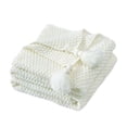 thumbnail image 2 of Acrylic Knitted Sofa Blanket with Wind Fringe for Office, Nap, and Home Use in Multiple Colors, 2 of 7