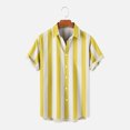 thumbnail image 2 of Besolor Mens Summer Button down Shirts 2025 Stripe Collared Short Sleeve Tops Big and Tall Beach Vacation Shirts, 2 of 5