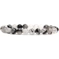 thumbnail image 1 of Bracelet Extensible en Perles Rondes de 8 mm en Quartz Rutilé Noir Naturel de Qualité A, Pierre Précieuse, 7 Pouces, Unisexe, 1 of 5