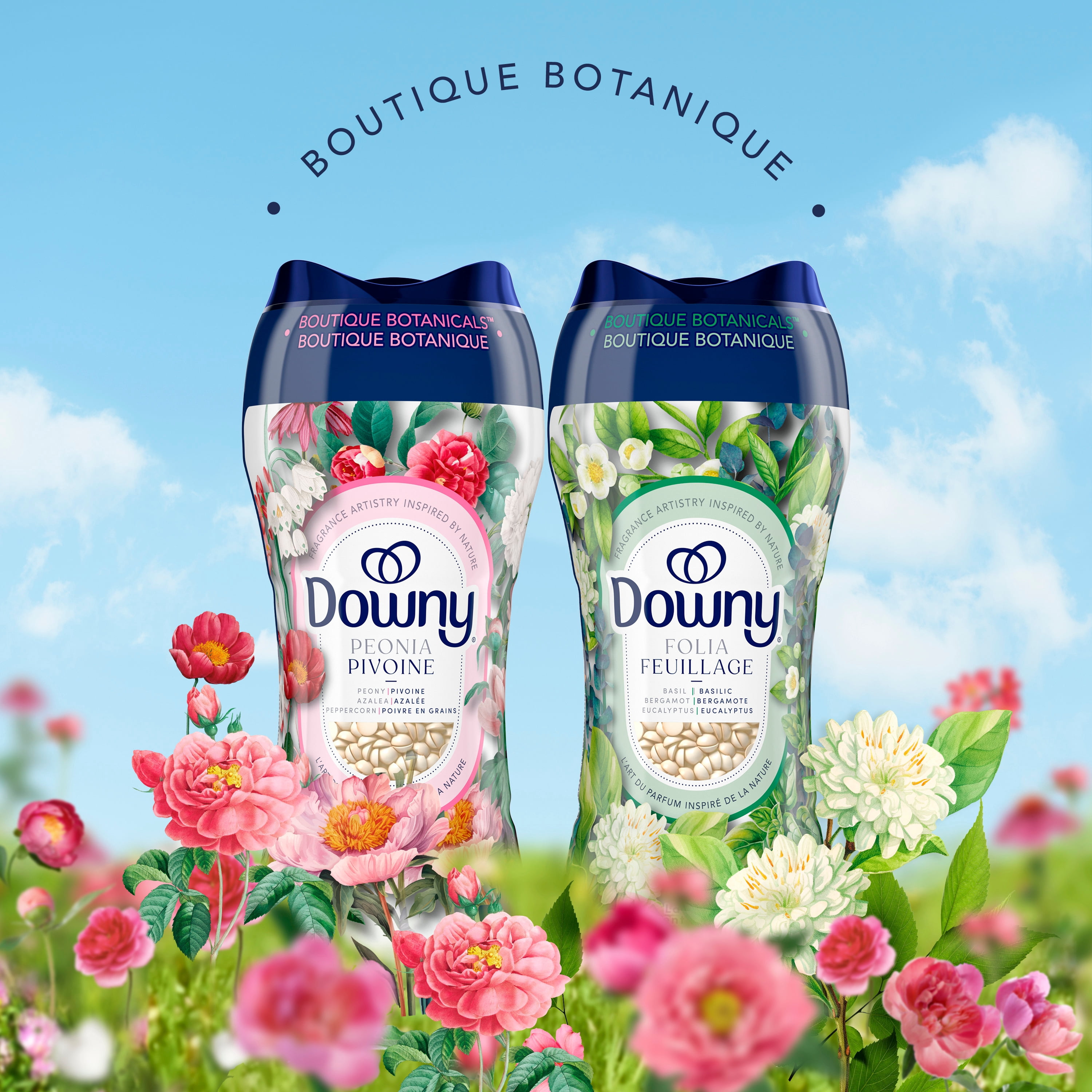 Downy Boutique Botanicals In Wash Laundry Scent Booster Beads, PEONIA Scent, 598 g, Boutique Fragrances inspired by the Artistry of Nature