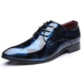 thumbnail image 4 of PEONAVET Wedding Shoes for Men Cap Toe Lace up Formal Business Tuxedo Shoes, 4 of 7