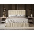 thumbnail image 1 of HMD Larry Twin Tufted Upholstered Panel Bed, Beige, 1 of 3