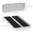 thumbnail image 3 of HOMCOM Rampe Portative pour Fauteuil Roulant de 4 Pieds en Aluminium Seuil Mobilité Pli Simple, 3 of 9