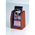thumbnail image 1 of Wooden Mallet 1 Pocket Brochure Display in Mahogany, 1 of 2