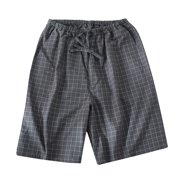 GDREDA Men's Two-Piece Pyjama Set Shorts Thin Pajamas Men's Pants Casual Home Pants Men's Pajama & Loungewear Grey,M