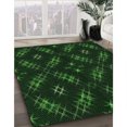 thumbnail image 3 of Ahgly Company Tapis d'Intérieur Lavables à la Machine, Carrés, Transitionnels, Verts, Tapis de Zone, 3 Pieds Carré, 3 of 7