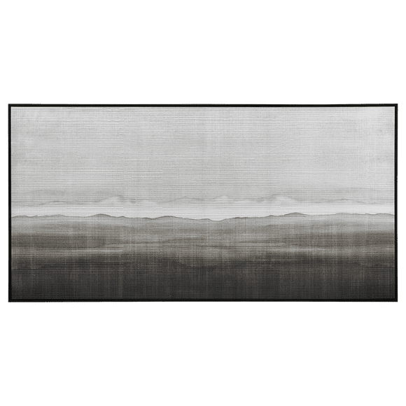 Bouclair Black And White Abstract Framed Art 59 X 30 in (150 X 76.2 cm)
