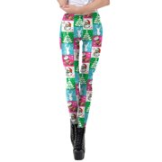 Zhanying Ugly Christmas Leggings for Women Ankle Length Anti-Chafing Winter Clothing for Women Pink L